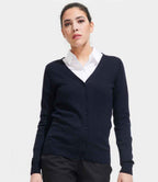 SOL'S Ladies Golden Cotton Acrylic V Neck Cardigan | Navy