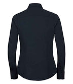 Russell Collection Ladies Long Sleeve Fitted Poplin Shirt | French Navy