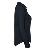 Russell Collection Ladies Long Sleeve Fitted Poplin Shirt | French Navy