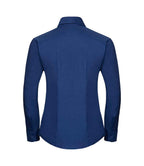 Russell Collection Ladies Long Sleeve Easy Care Oxford Shirt | Bright Royal