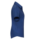 Russell Collection Ladies Short Sleeve Easy Care Oxford Shirt | Bright Royal