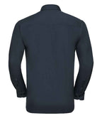 Russell Collection Long Sleeve Easy Care Poplin Shirt | French Navy