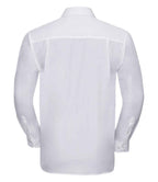 Russell Collection Long Sleeve Easy Care Poplin Shirt | White