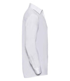 Russell Collection Long Sleeve Easy Care Poplin Shirt | White