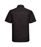 Russell Collection Short Sleeve Easy Care Poplin Shirt | Black