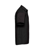 Russell Collection Short Sleeve Easy Care Poplin Shirt | Black