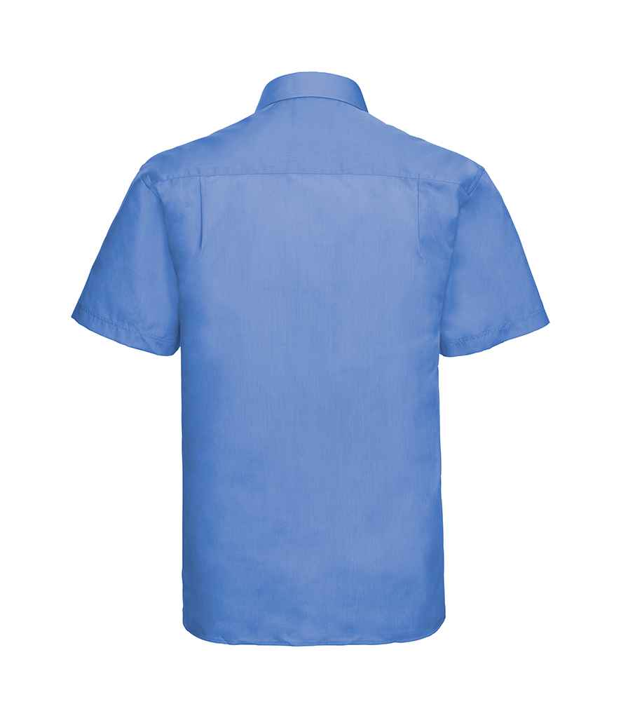 Russell Collection Short Sleeve Easy Care Poplin Shirt | Corporate Blue