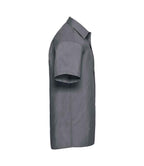 Russell Collection Short Sleeve Easy Care Poplin Shirt | Convoy Grey