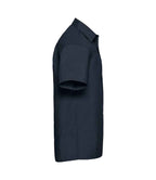 Russell Collection Short Sleeve Easy Care Poplin Shirt | French Navy