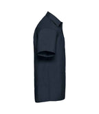 Russell Collection Short Sleeve Easy Care Poplin Shirt | French Navy