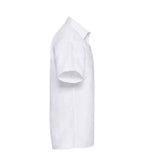 Russell Collection Short Sleeve Easy Care Poplin Shirt | White