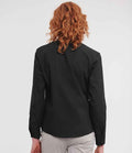 Russell Collection Ladies Long Sleeve Easy Care Cotton Poplin Shirt | Black