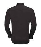 Russell Collection Long Sleeve Easy Care Fitted Shirt | Black