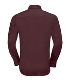 Russell Collection Long Sleeve Easy Care Fitted Shirt | Port