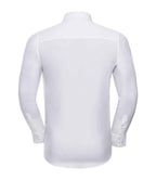 Russell Collection Long Sleeve Easy Care Fitted Shirt | White