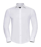 Russell Collection Long Sleeve Easy Care Fitted Shirt | White