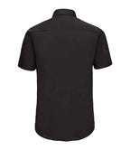 Russell Collection Short Sleeve Easy Care Fitted Shirt | Black