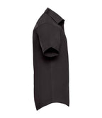 Russell Collection Short Sleeve Easy Care Fitted Shirt | Black