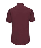 Russell Collection Short Sleeve Easy Care Fitted Shirt | Port