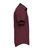 Russell Collection Short Sleeve Easy Care Fitted Shirt | Port