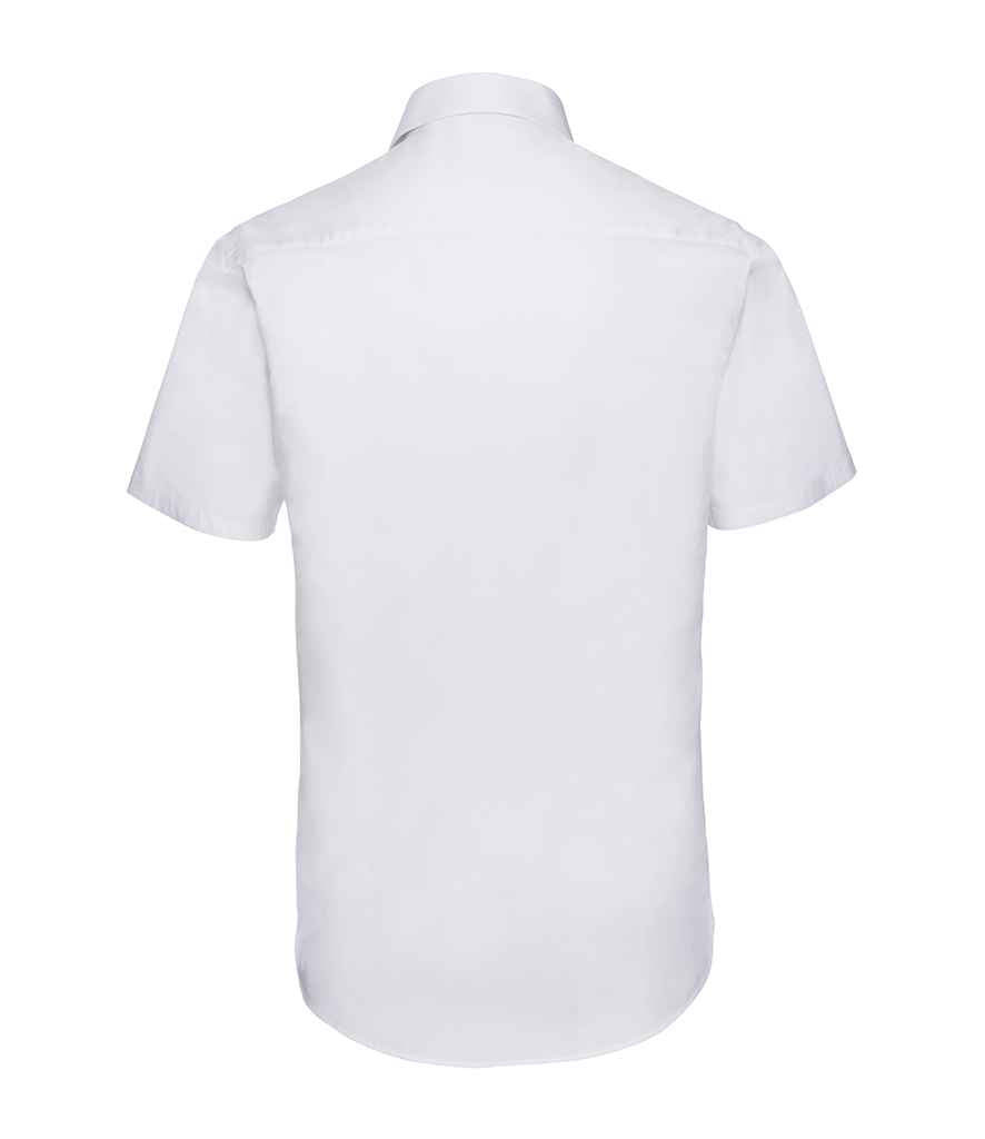 Russell Collection Short Sleeve Easy Care Fitted Shirt | White