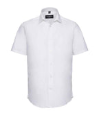 Russell Collection Short Sleeve Easy Care Fitted Shirt | White