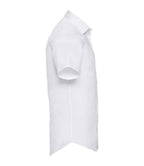 Russell Collection Short Sleeve Easy Care Fitted Shirt | White
