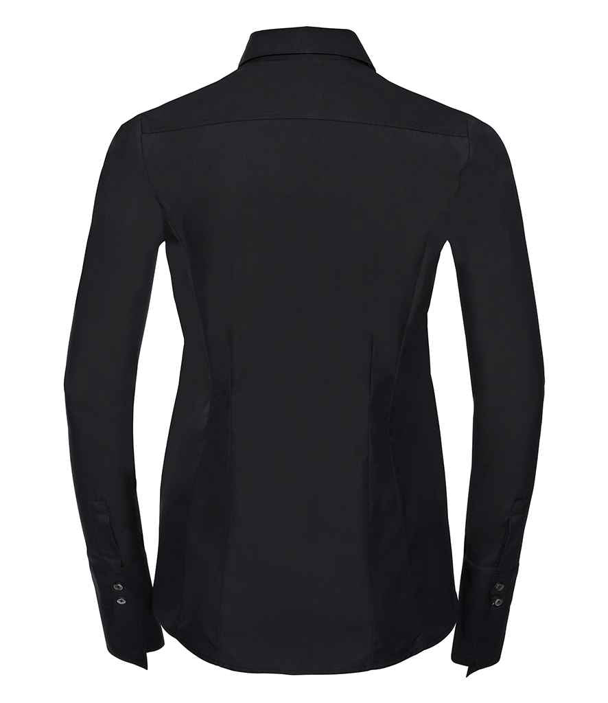 Russell Collection Ladies Ultimate Stretch Shirt | Black
