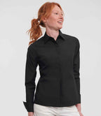 Russell Collection Ladies Ultimate Stretch Shirt | Black