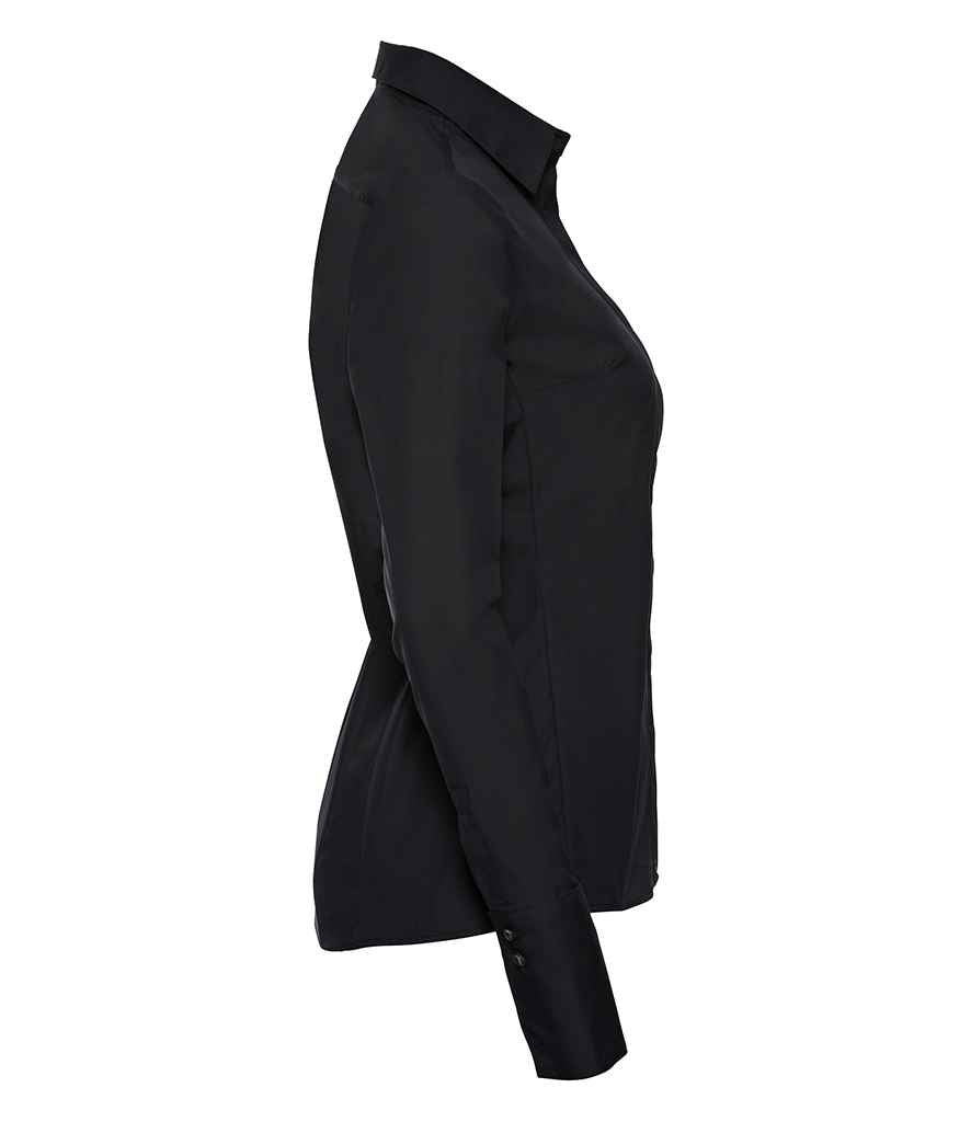 Russell Collection Ladies Ultimate Stretch Shirt | Black
