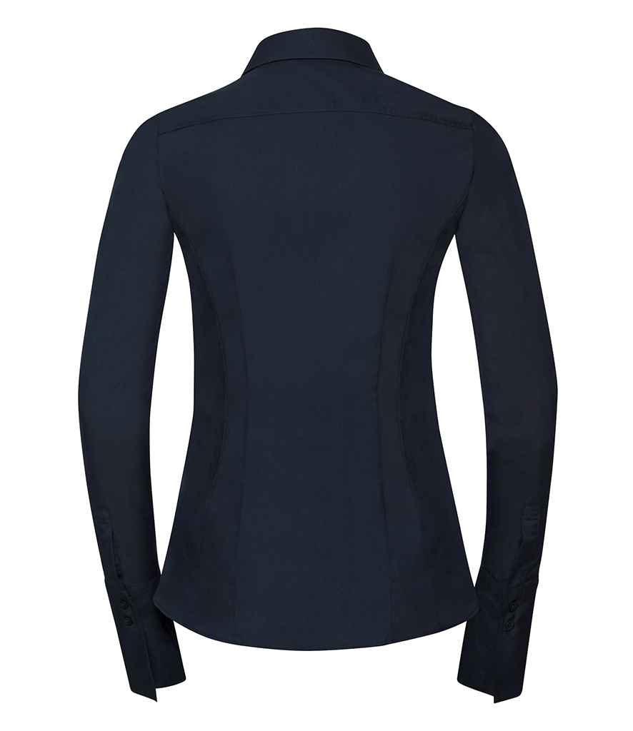 Russell Collection Ladies Ultimate Stretch Shirt | Bright Navy