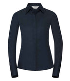 Russell Collection Ladies Ultimate Stretch Shirt | Bright Navy
