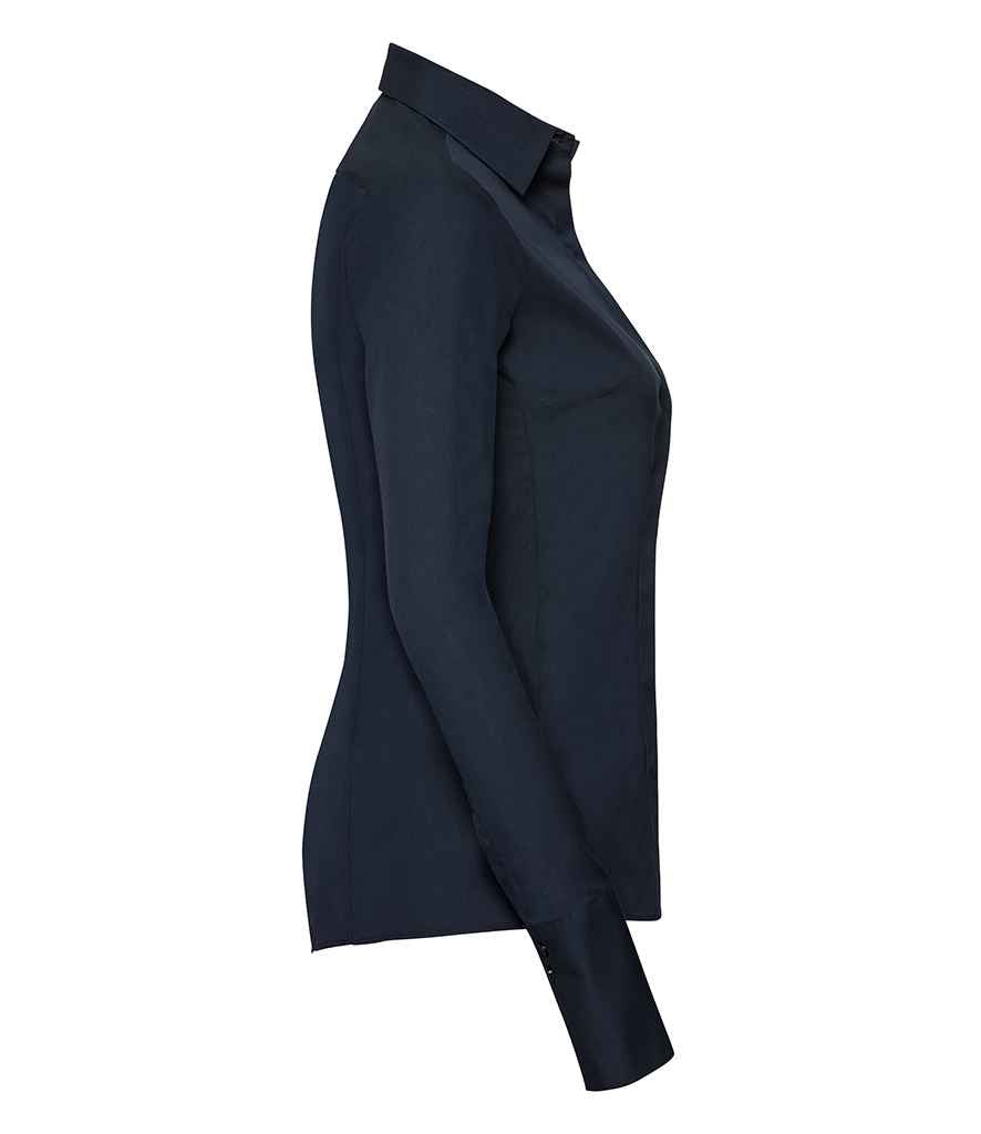 Russell Collection Ladies Ultimate Stretch Shirt | Bright Navy