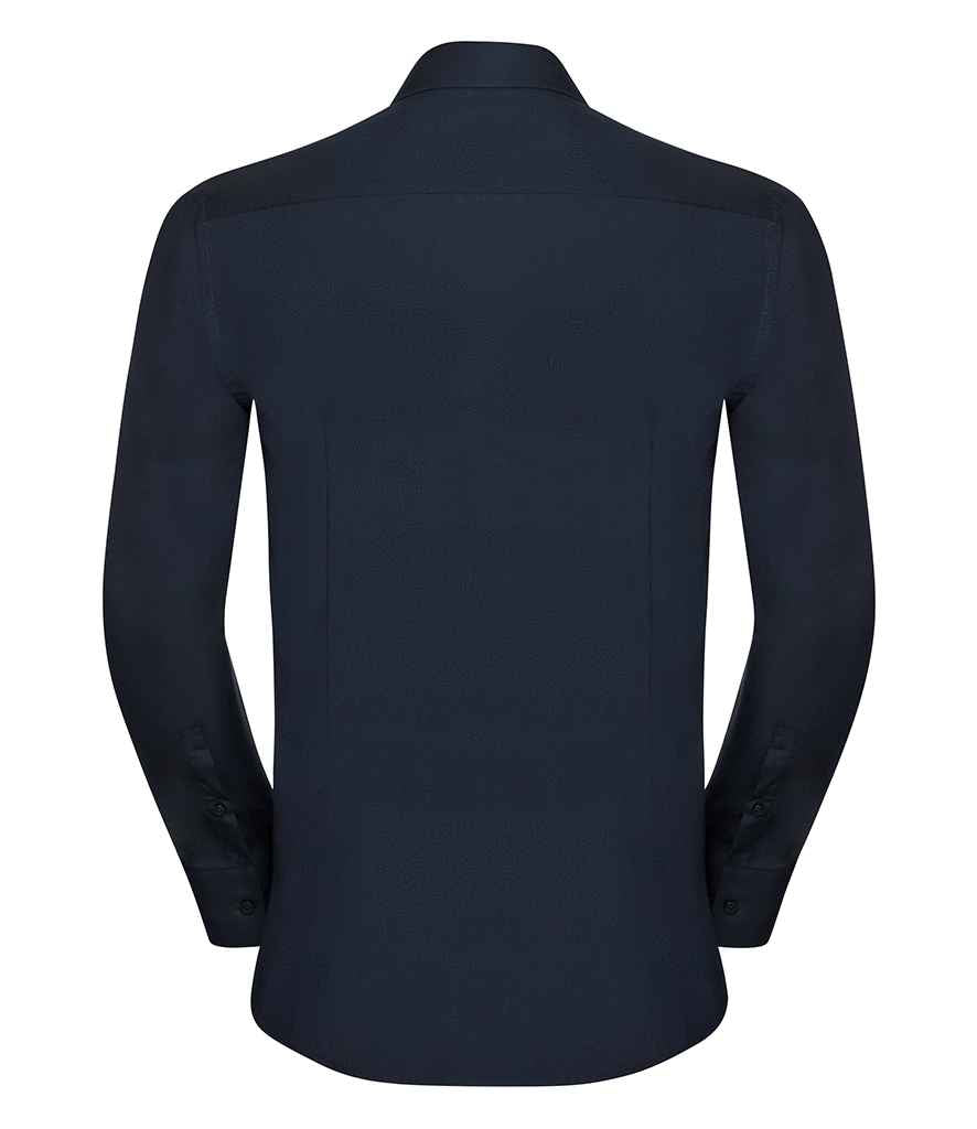 Russell Collection Long Sleeve Ultimate Stretch Shirt | Bright Navy
