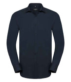 Russell Collection Long Sleeve Ultimate Stretch Shirt | Bright Navy