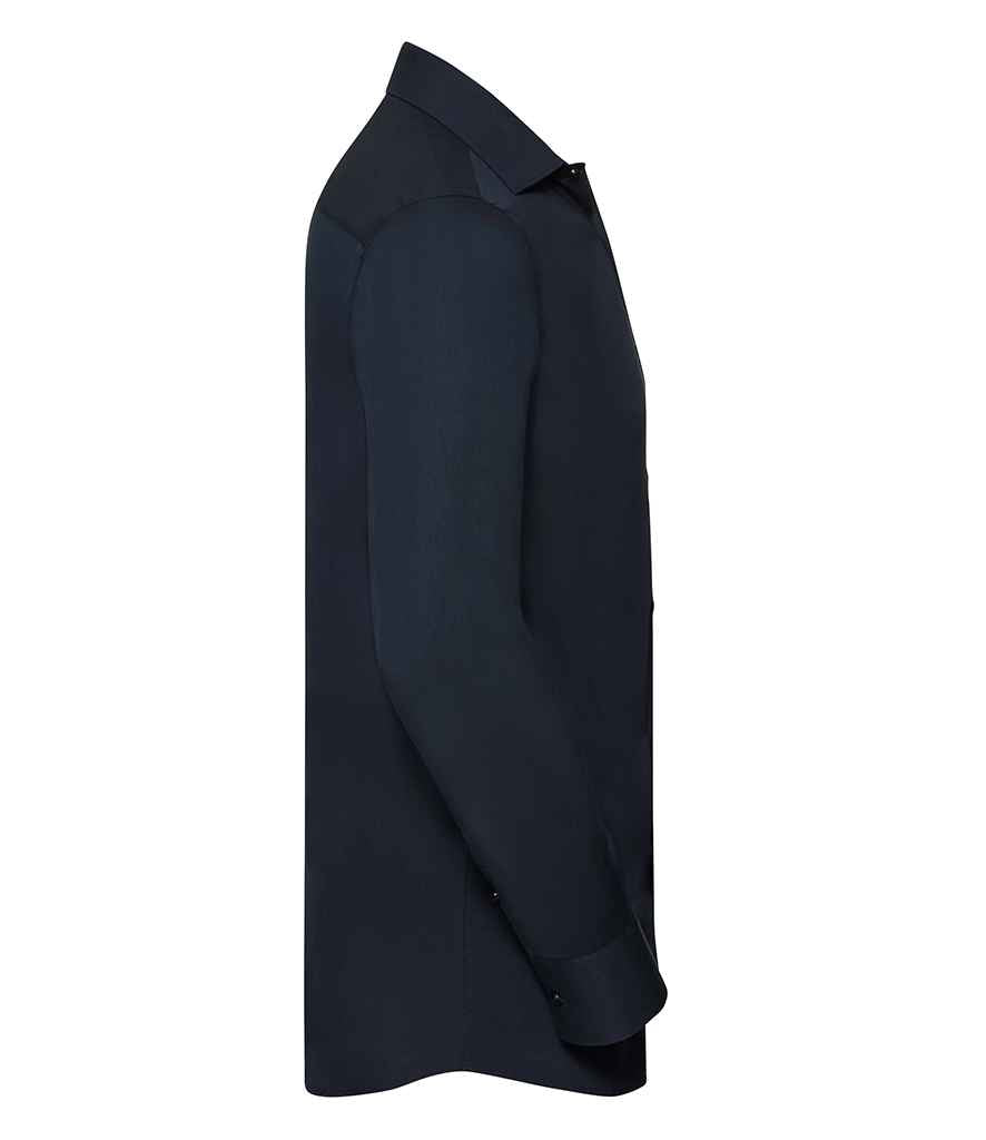 Russell Collection Long Sleeve Ultimate Stretch Shirt | Bright Navy