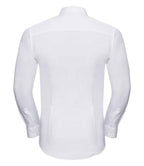 Russell Collection Long Sleeve Ultimate Stretch Shirt | White