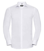 Russell Collection Long Sleeve Ultimate Stretch Shirt | White