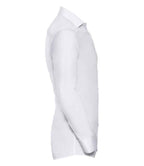 Russell Collection Long Sleeve Ultimate Stretch Shirt | White