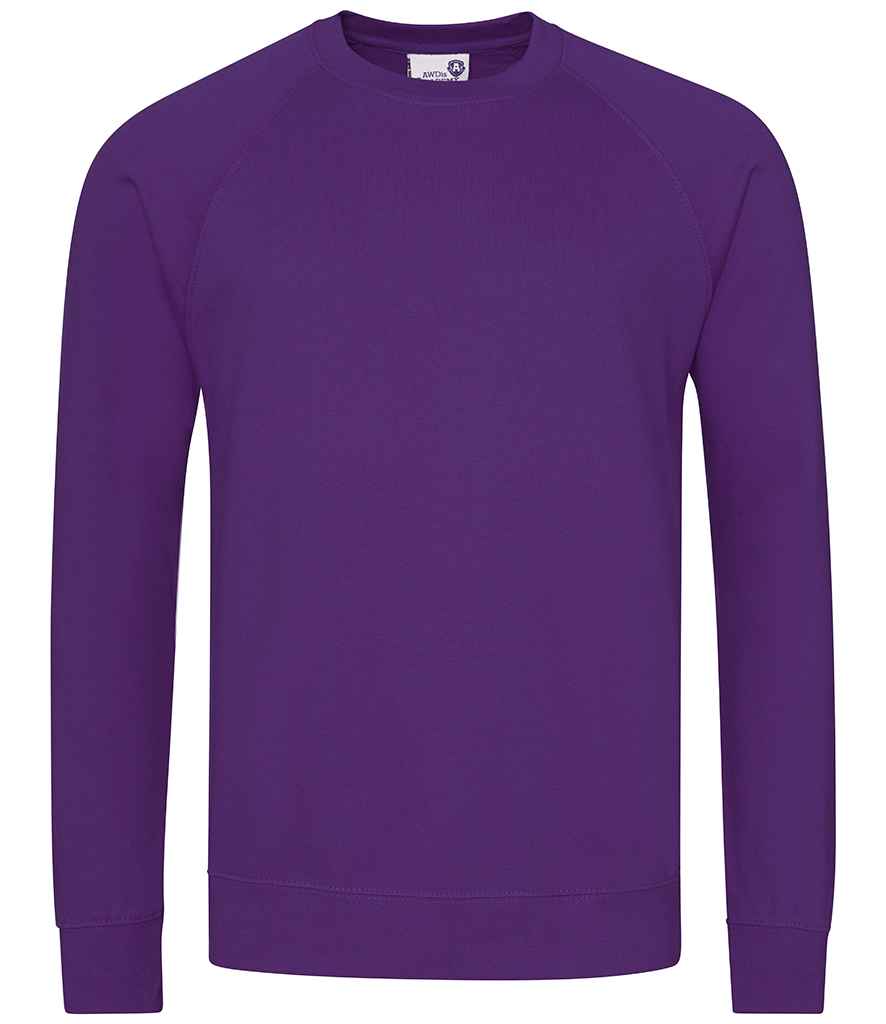 AWDis Academy Senior Raglan Sweatshirt | Purple
