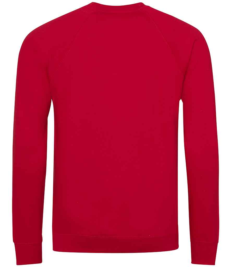 AWDis Academy Senior Raglan Sweatshirt | Red