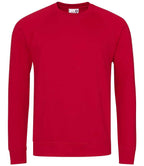 AWDis Academy Senior Raglan Sweatshirt | Red