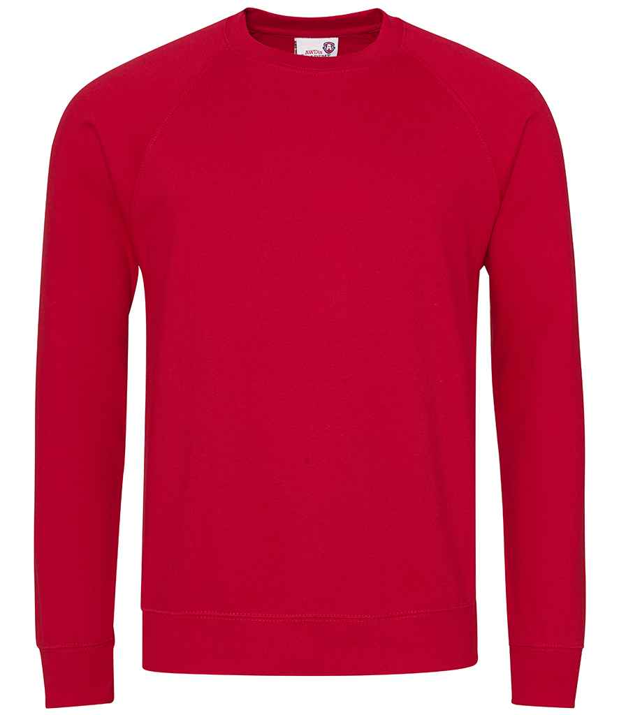 AWDis Academy Senior Raglan Sweatshirt | Red