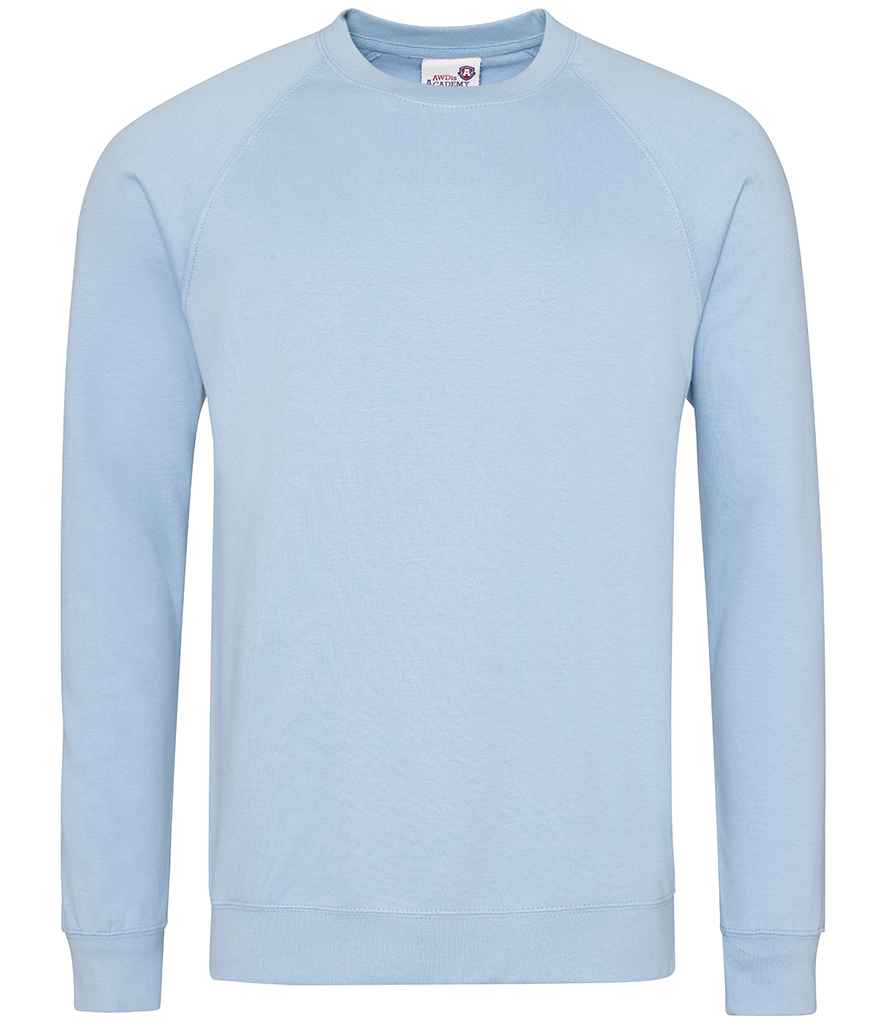 AWDis Academy Senior Raglan Sweatshirt | Sky Blue