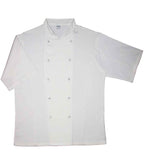 Dennys Short Sleeve Chef's Jacket with Classic Design and Professional Fit