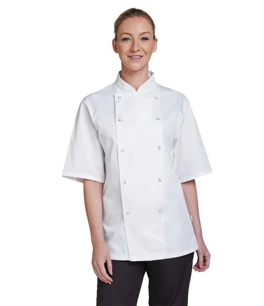 Dennys Short Sleeve Chef's Jacket with Classic Design and Professional Fit
