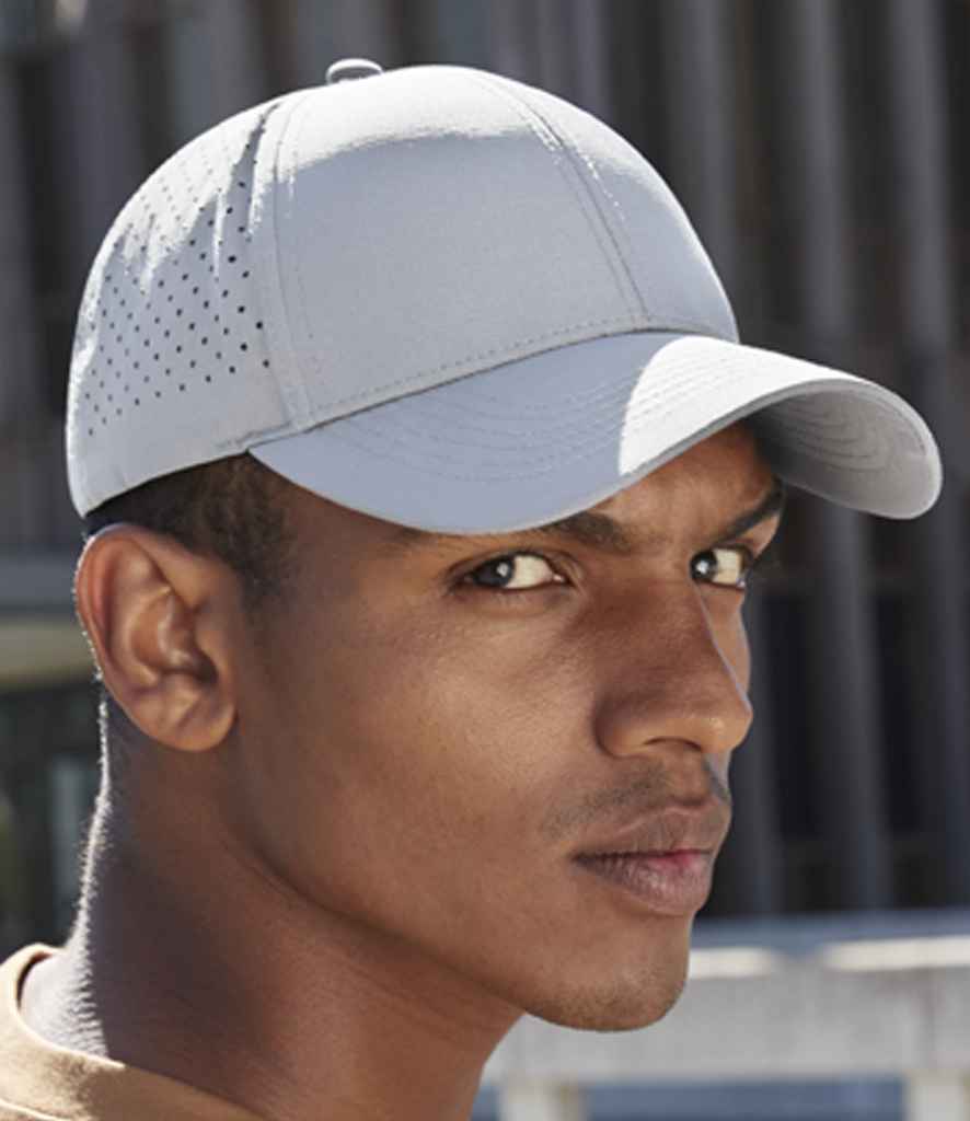 Beechfield Laser Performance Trucker Cap with Breathable Mesh and Adjustable Snapback Closure