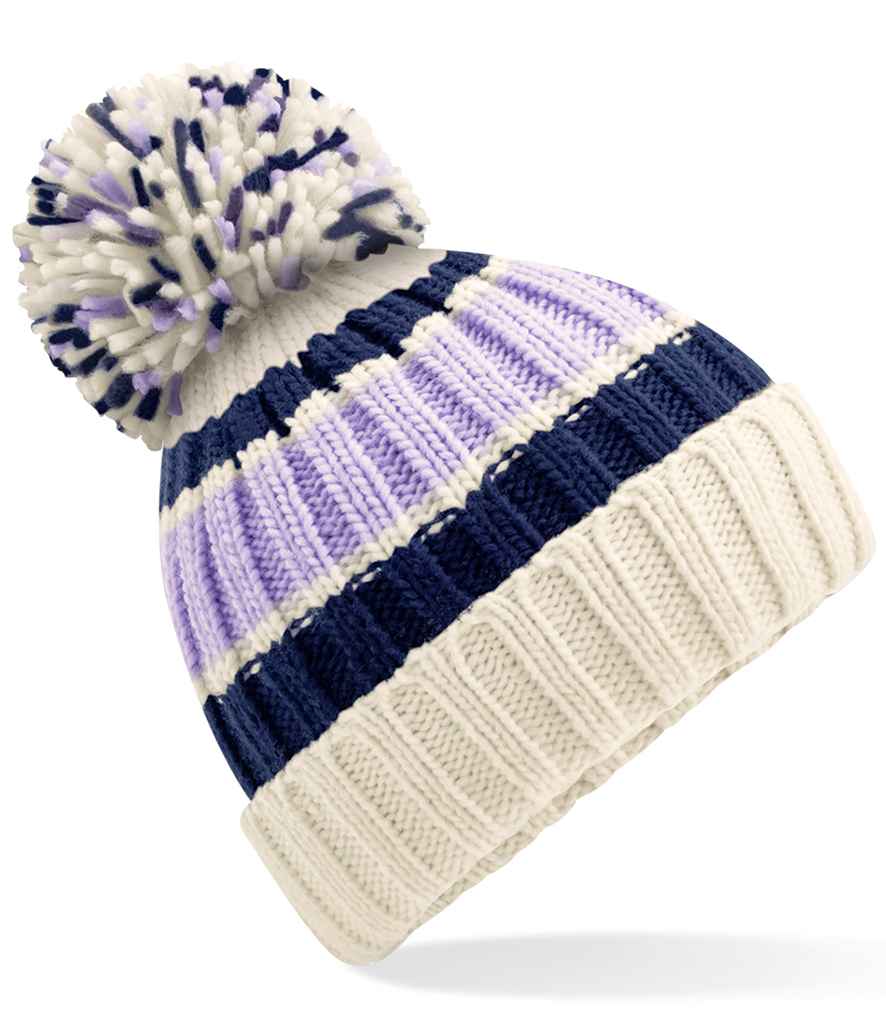 Beechfield Hygge Striped Beanie – Cozy and Stylish Winter Headwear Collection