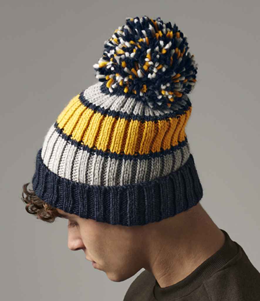 Beechfield Hygge Striped Beanie – Cozy and Stylish Winter Headwear Collection