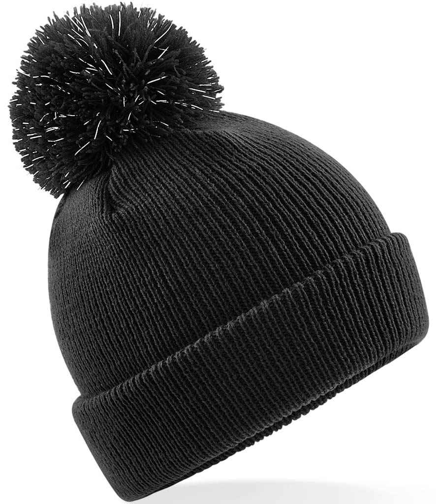 Beechfield Kids Reflective Bobble Beanie – Warm and Visible Headwear for Children